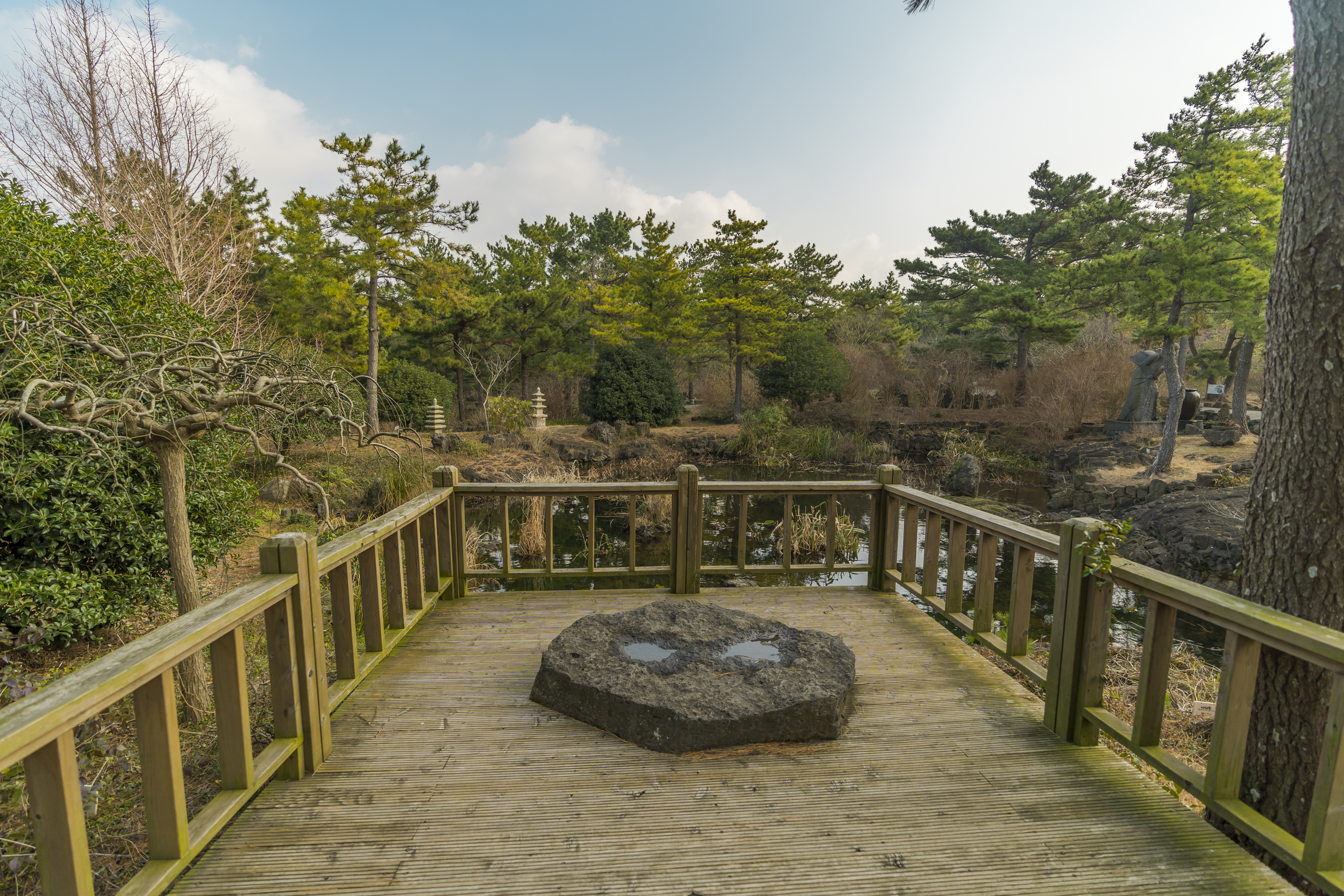 산야초 공원내 생태연못, 정자